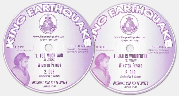 Winston Fergus - Too Much War / Jah Is Wonderful (King Earthquake)