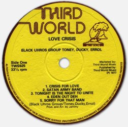 Black Uhuru - Love Crisis - label A