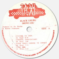 Black Uhuru - Showcase - Taxi label A