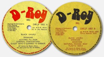 Black Uhuru - Showcase - D-Roy labels 01